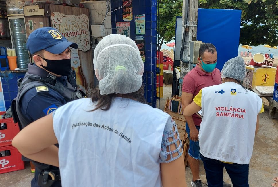 Operação integrada intensifica a fiscalização contra a Covid-19 em Olinda no fim de semana